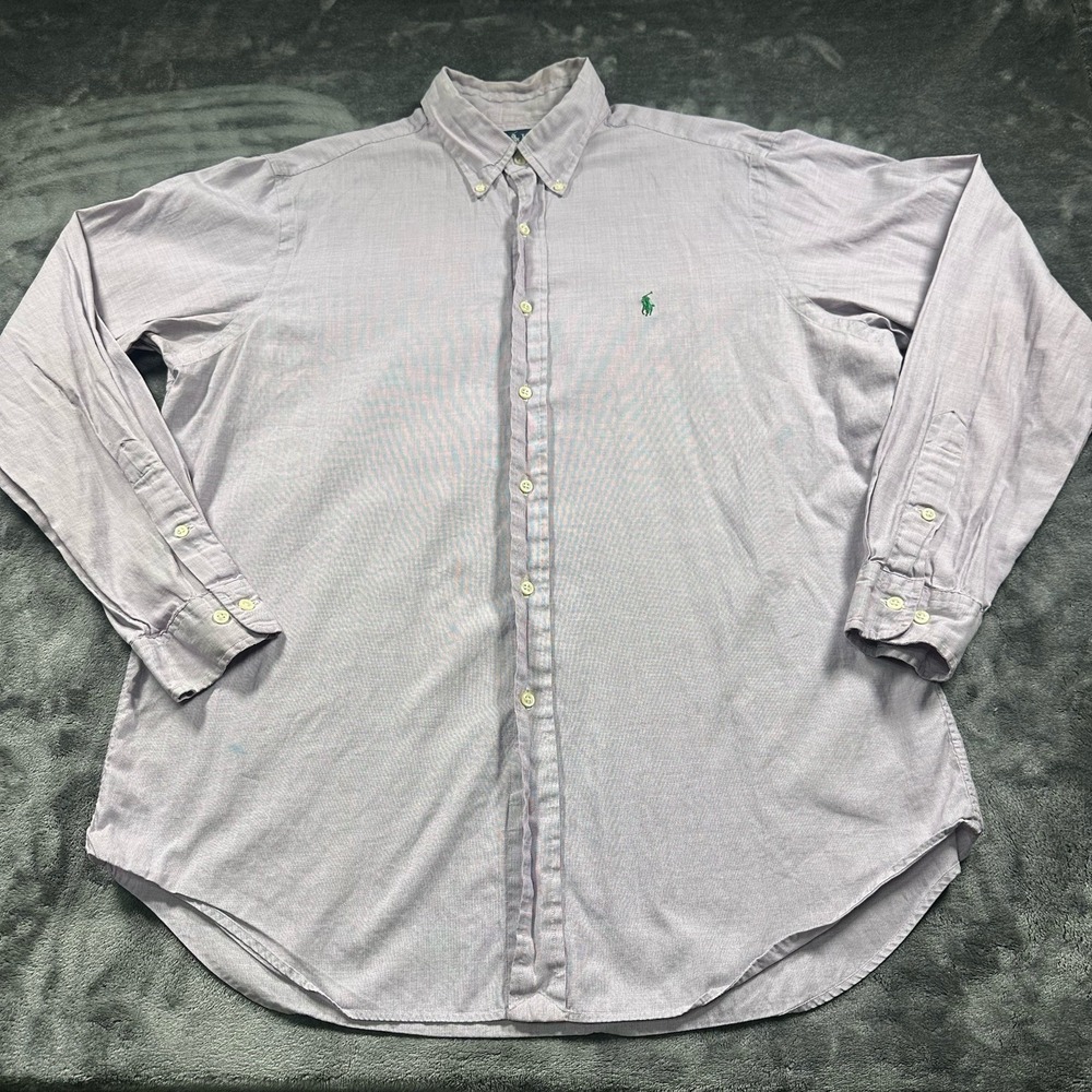 Polo Ralph Lauren Classic Fit Button Down Shirt Men's LARGE Long Sleeve - Picture 2 of 7